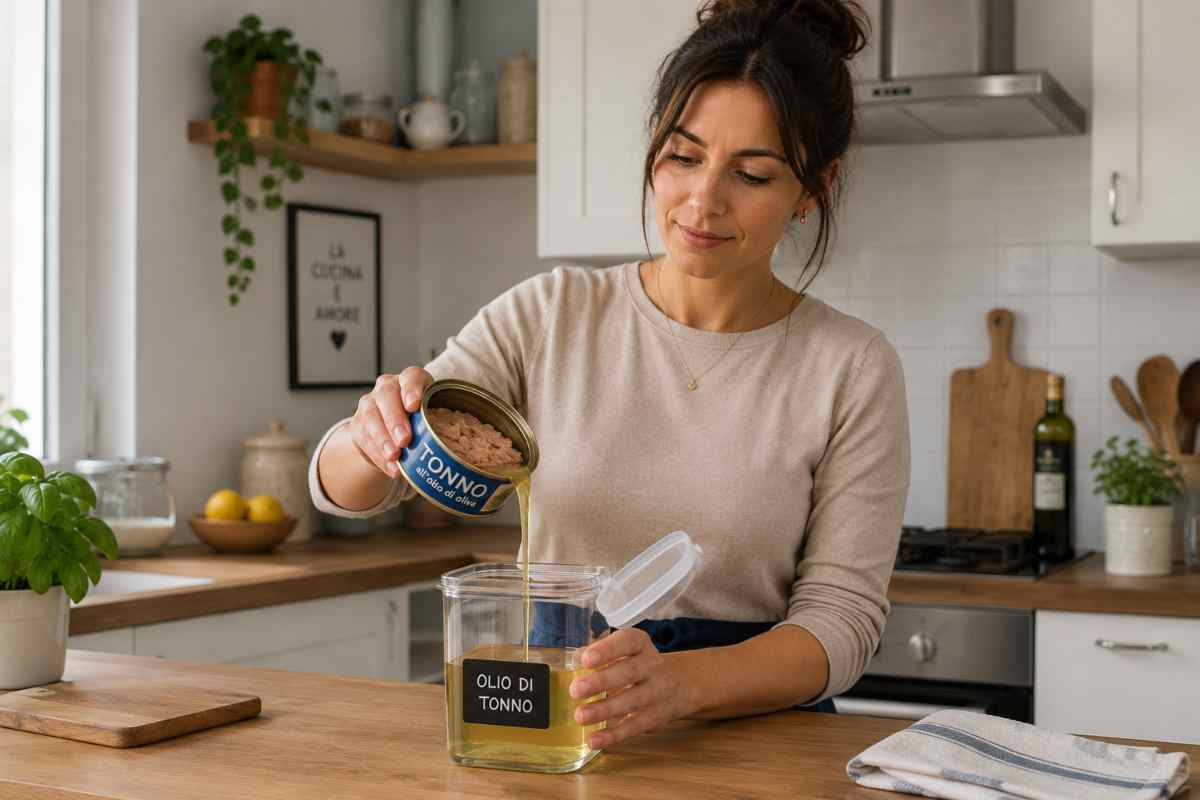 donna conserva olio